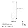 Opviq Lámpara de araña negra de metal con altura ajustable